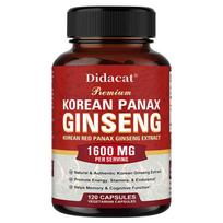 Aukščiausios kokybės Korėjietiško Panax ženšenio 1600 mg, 120 kapsulių Energijos ir ištvermės papildas 120PCS