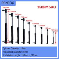 1 PC 150mm-230mm 150N/15KG Universal  Strut Bars Gas Spring  Shock Absorber Hydraulic Lift Support Strut Bar RV Bed Car Machine 18-8-40-150
