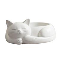 3D Printed Cat Jewelry Storage Holder, Succulents Flowerpot, Nordic Style Desktop Organizer for Rings Earrings Bracelets And Plants balta