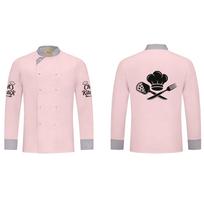 Long Sleeve Double Breasted Coat with Collar and Cuffs Professional Kitchen Uniform for Men and Women XXXL white