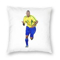 Ronaldo Nazario Brazilijos Aikštės Pagalvės Užvalkalas Poliesterio Lino Aksomo Raštas Užtrauktukas Dekoratyvinis Automobilio Pagalvėlės Dangtelis 40x40cm white
