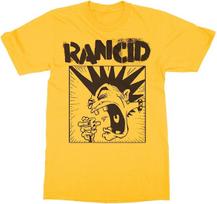 Vtg Rancid Band sunkūs medvilniniai geltoni vyriški marškinėliai, pilno dydžio BL375 M