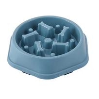 Slow Feeder Dog Bowl Anti-Choking Pet Cat Food Bowl Non-Slip Puzzle Maze Bowl for Small Medium Dogs mėlyna