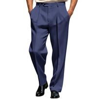 Mens Dress Pants Classic Fit Trousers Formal Work Pants Business Sweatpants for Men Joggers for Men Mens Sweatpants with Pockets M tamsiai mėlyna