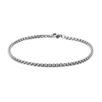 Men Bracelet Thick Hollow Chain with Lobster Clip Solid Color Polished Stainless Steel Punk Twisted Chain Street Club Party Jewelry L gray