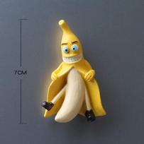 3D mielas naujas juokingas šaldytuvo magnetas Kūrybinis piešimas Stereo Bananas Avokadas Animacinis magnetinis namų dekoravimas