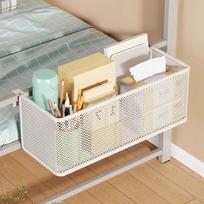 Bedside Hanging Basket Holder Easy Install Dorm Organizer Bed Shelf for Bathroom 13.5x36x15.5cm
