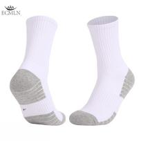 Vyriškos kojinės su paminkštinimu darbui, ilgos sportinės bėgimo kojinės, kvėpuojančios treniruočių kojinės one pair balta