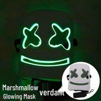 LED šviečianti Marshmello kaukė EDM festivaliams ir Helovinui.