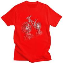 Custom MTB Mountain Bike T Shirts Men 100 Cotton Tees Bicycle Cyclist Biking Tshirts Casual Tshirt S