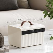 Compact Password Lock Box for Dorms, Jewelry, and Car Storage Small gray