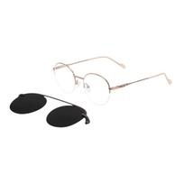 Men Metal Round Polarized Prescription Sunglasses Retro Half-rim Round Magnetic Clip Cover Photochromic Myopia Eyeglasses UV400 Single Version&1.56&None juoda