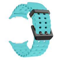 Marine Strap for Samsung Galaxy Watch Ultra for Galaxy Watch Ultra 47mm No Gaps Silicone Sports Bracelet Watchband Galaxy Watch Ultra žalsvai mėlyna