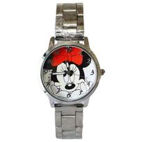 Disney Mickey Mouse Minnie Gold and Silver Watches for Children Boys Girls Watches Steel Student Quartz Adult Watches Birthday Gifts