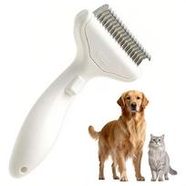 Dual-Sided Cat Dog Dematting Comb Dog Hair Removal Brush Comb  Removes Tangles Knots and Loose Fur