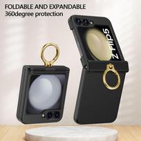 Applicable to Samsung ZFlip7 all-inclusive hinge mobile phone case zflip5 spring hinge with ring buckle anti-drop protective case samsung zflip5