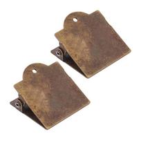 2Pcs Retro Metal Note Paper Clip Decorative Scrapbooking Clip For Journal Planner Note Document Receipt Bill Management 1 brown