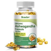 Organic Ashwagandha Capsule 1950mg - High Potency Formula - 120 Capsules 120PCS