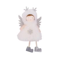 Angelas su sparnais pakabukai Ornamentas Kalėdų eglutės pakabinamas ženklas Linksmų Kalėdų Xmas eglutės pakabinamas balta