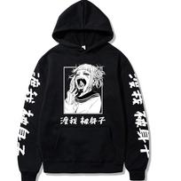 Harajuku Anime My Hero Academia Character Himiko Toga Bakugou Katsuki Unisex Hoodie Anime Printed Hip Hop Streetwear Casual Sweatshirt XS juoda