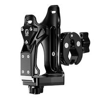 Dviračio gertuvės laikiklis pasukamas motociklo gėrimų laikiklis dviračio gertuvės tvirtinimo narvelis tinka dviračiui vežimėliui motociklui Powerful Clamp Base juoda