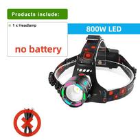 2025 Latest 800W High Power Headlight Rechargeable 18650 Headlamp Waterproof Outdoor Work Light Fluorescent Lamp Head Kit C