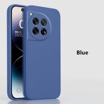 For Oneplus 12 Liquid Silicone Case Oneplus 12 Cover Coque Fundas Soft TPU Cute Phone Case Oneplus 12 11 10T 10 Ace Pro For Oneplus 12 mėlyna