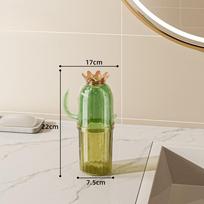 Cactus Mouthwash Cup Three-piece Set for Couples and Children Stackable Mouthwash Cups Two-piece set žalia