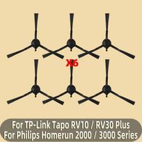 Accessories Fit For TP-Link Tapo RV10 / RV30 Plus, Philips Homerun 2000 / 3000 Series Filter Main Side Brush Replacement Parts black