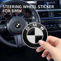 1 VNT. 45mm Automobilio Vairo Vairo Dangtelio Lipdukas Emblema Logotipas BMW M E39 E46 E60 E90 F10 F20 F30 G20 G30 E87 E53 F15 Aksesuarams juoda