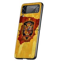 Prabangus telefono dėklas Samsung Galaxy Z Flip 3 4 5 6, kietas juodas sulankstomas PC, skirtas Samsung Z Flip3 Flip4 Flip5, Ispanijos Jaučio Vėliava For Galaxy Z Flip