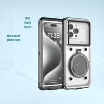 Universalus vandeniui atsparus dėklas 6,9  telefonams T70PRO - Saugojantis dangtelis, tinkamas plaukioti, veikia su lietimui jautriu ekranu Universal for phones up to 6.9-inch šviesiai žalios spalvos