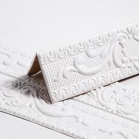 3D sienos apdailos linija Grindjuostė Lipni Vandeniui atspari Pagrindo tapetai Sienos lipdukas Kambario namų dekoravimui (WHITE,2.3mX12cm) balta
