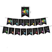 Tarp Mūsų Gimtadienio Šventės Dekoracijų Rinkinys Balionai Vėliavėlė Topperis Tortui 16Pcs-Latex Balloon