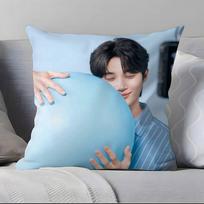 B-B-Byeon W-W-Woo-Seok Pagalvės užvalkalas Pagalvės užvalkalas Švelnus Odai draugiškas & Patogus Su paslėptu užtrauktuku Peach skin 18*18(CM)-1Pcs