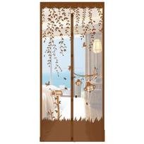 Magnetinis tinklelis nuo uodų durims su laisvų rankų automatiniu uždarymu** Coffee,100x210cm/39.4x82.7in