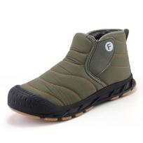 Men's Snow Boots 2025 Warm Fur Plus Size 39-47 Ankle Boots Plush Outdoor Sports Shoes Winter Waterproof Men's Casual Shoes 35 žalia