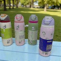 Naujas Owala Snoopy vandens buteliukas Išskirtinis termosas 24/32oz Dovana dėžutėje - pasirinkite spalvą Y 24oz juoda