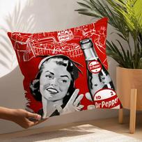 Vintage Pillow Cover Polyester Printed Retro Cushion Case Sofa Home Decor xcm Bedroom Living Room Throw Pillowcase Gift 40cmx40cm