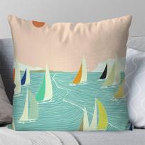 Vintage Maritime Surfing Beach Pillow Case Fashion Square Pillowcase Bedroom Sofa Room Ins Decoration Leisure 30cmx30cm