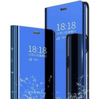 Dėklas Samsung A32 5G, dėklas+ grūdintas stiklas Flip Clear View Permatomas Veidrodinis Stovas 360° Atsparus smūgiams Dangtelis Smart Cover Bamperis Mėlynas mėlyna