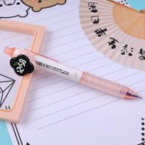 Press-Type Black Water-Based Pen with Magic Eraser, Four-Leaf Clover LED, and Time-Telling Exam Clock for Students
