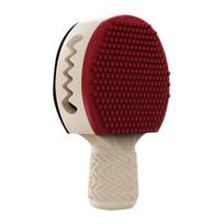 Dog Shuttlecock Chew Toy Puppy Teething Toy with Bell Table Tennis Bat Dog Treat Dispenser Interactive Fetch Toy for Outdoor Play Training raudona