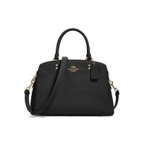 Coach Lillie 33 Logotipo Užtrauktukas Odinė Peties Crossbody Rankinė Didelė Moteriškos rankinės Juoda 91493-IMBLK Gift Box Set (Basic Set+Yellow Box) black
