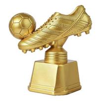 Gold Football Boot Trophy with Stable Base, Resin Soccer Award for Player Achievement, Youth Soccer Championship Prize, Gold Plated Collectible for auksinė