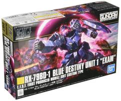 HGUC Mobile Suit Gundam Side The Blue Destiny Unit 1 Scale Plastic Model Kit Story  EXAM  1/144 Pre-colored mėlyna