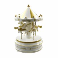 Exquisite Design Carousel Music Box Easy Use Carousel Ferris Wheel Ornaments Painted Plastic Carousel Cake Accessories
