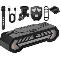 Bike Turn Signal Light with Remote, 120dB Horn & Ground Projection, Wireless LED Safety Warning Light for Bicycle juoda