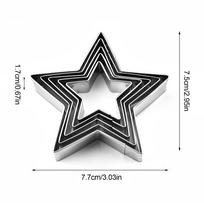 5Pcs/set Star Cookie Cutters Set Fondant Molds Stainless Steel Pastry Mold Cookie Cutter Set Cookie Mold Baking Mould Tools