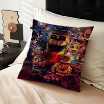 Fnaf Five-Nights-At-Freddy Pillow Cushion Cover Pillowcase Living Room Sofa Home Decor Peach skin 18*18(CM)-1Pcs